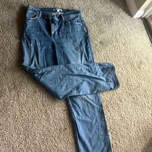 90’s straight leg curve love criss cross waist jeans